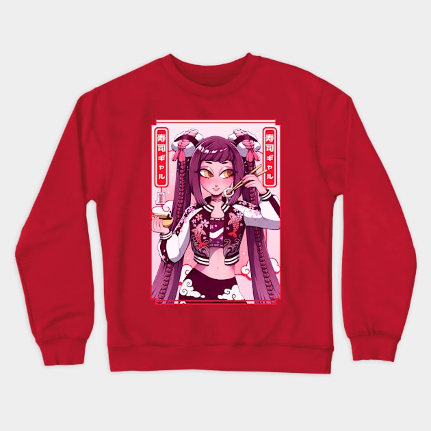 Sushi Girl Crewneck Sweatshirt by Trsgatos